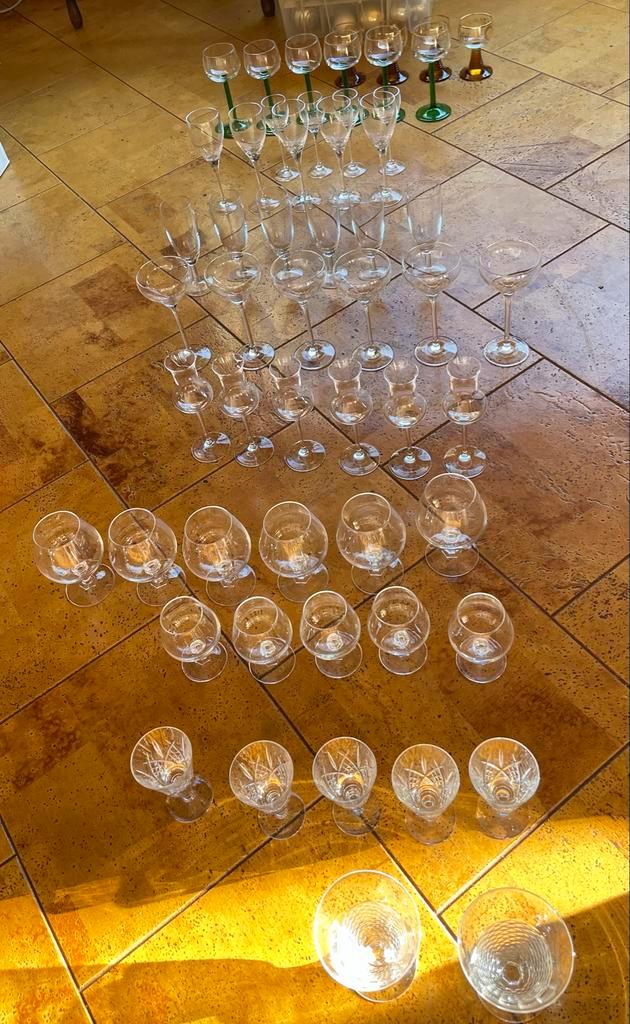 Glazen Servies, divers, Huis en Inrichting, Keuken | Servies, Glas of Glazen, Overige stijlen, Glas, Ophalen