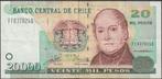 Chili 20.000 pesos 1999 VF p.159a (# 57), Verzenden, Zuid-Amerika, Los biljet
