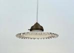 Antieke Franse schotellamp met wit opaline glazen kap, Antiek en Kunst, Ophalen of Verzenden