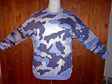 trui army print blauw 48/50 beschikbaar voor biedingen