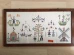 Oude merklap ingelijst, Minder dan 50 cm, Ophalen of Verzenden, Zo goed als nieuw, Schilderij