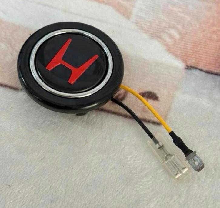 Sportstuur claxon toeter druk-knop Honda type-R toeterknop, Auto diversen, Tuning en Styling, Ophalen of Verzenden
