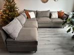 Grijze hoekbank, Ophalen, Gebruikt, 75 tot 100 cm, Vierpersoons of meer