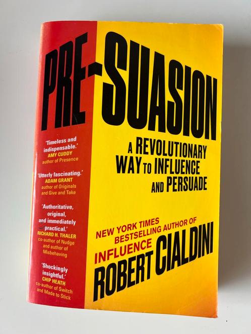 Pre-Suasion: Beïnvloeden en Overtuigen - Robert Cialdini, Boeken, Psychologie, Gelezen, Sociale psychologie, Ophalen of Verzenden