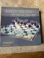 Glazen schaakspel, elegant drinking glass chess set, Nieuw, Een of twee spelers, Ophalen