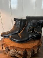 Zwarte Laarzen met Gouden Sporen - Maat 36, Ophalen of Verzenden, Zo goed als nieuw, Zwart, Hoge laarzen