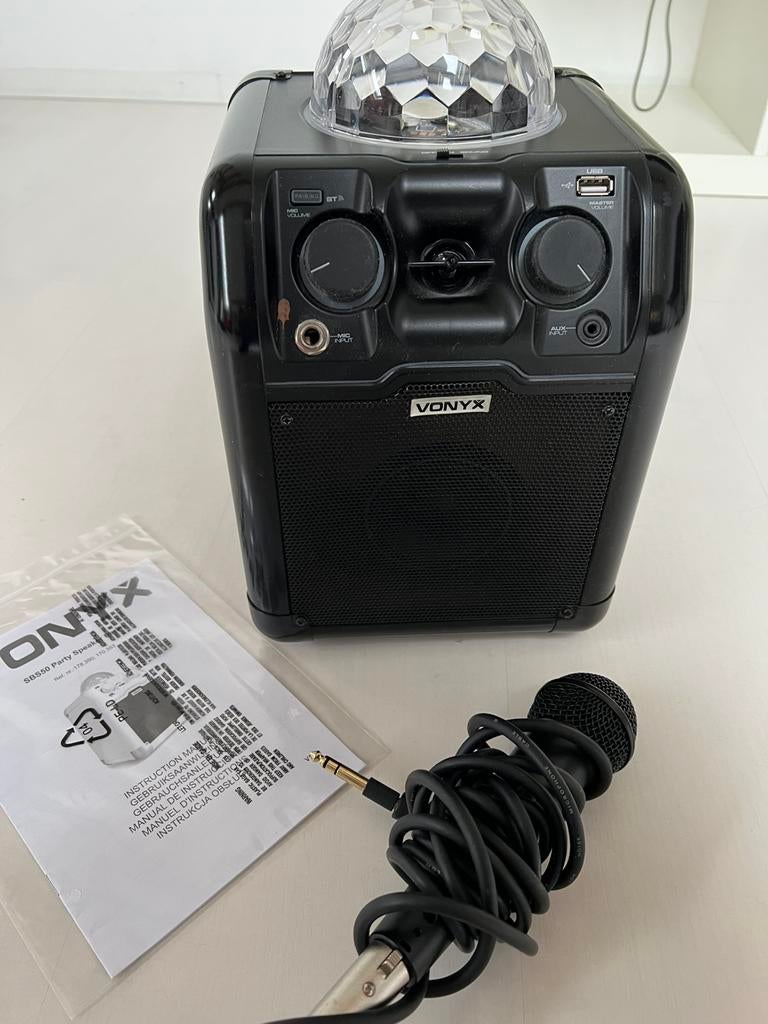 Vonyx SBS50B-DRUM Karaoke set met microfoon, Bluetooth en drumpads
