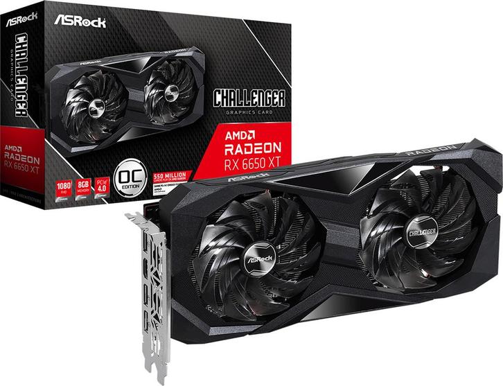 AMD Radeon RX 6650 XT Challenger 8GB OC, Computers en Software, Videokaarten, Zo goed als nieuw, AMD, PCI-Express 4.0, GDDR6, HDMI
