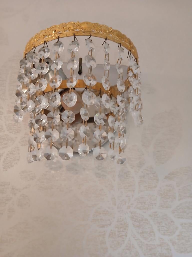 Mooi wandlampje Lustrerie Deknudt met swarovski, Huis en Inrichting, Lampen | Wandlampen, Ophalen of Verzenden, Zo goed als nieuw