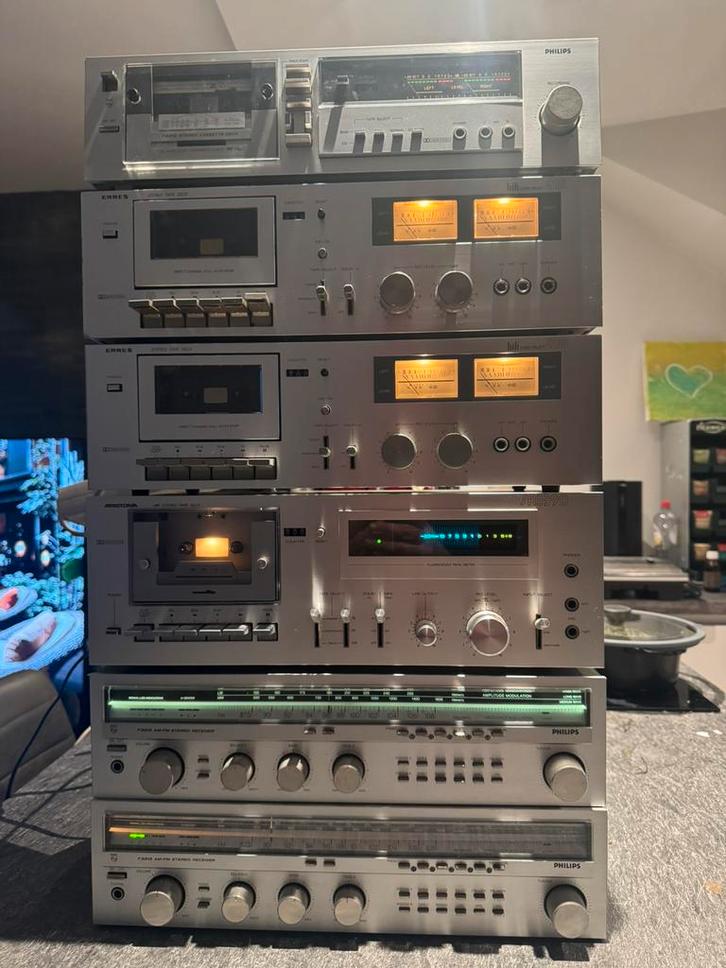 Vintage casettedecks., Audio, Tv en Foto, Cassettedecks, Enkel, Overige merken, Ophalen