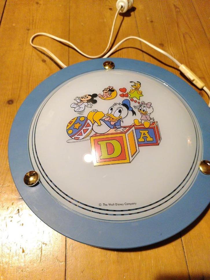Plafondlamp Disney, Huis en Inrichting, Lampen | Plafondlampen, Gebruikt, Glas, Metaal, Ophalen of Verzenden