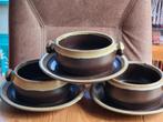Vintage set van 3 soepkommen geglazuurd 70's, Ophalen of Verzenden