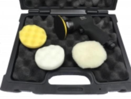 Poetsmachine 75 mm op lucht, Complete Set in koffer ,3 inch, Auto diversen, Tuning en Styling, Ophalen of Verzenden