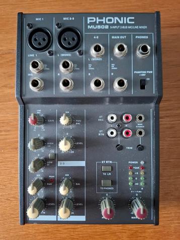 Phonic MU502 Mengpaneel - 5 Kanalen beschikbaar voor biedingen