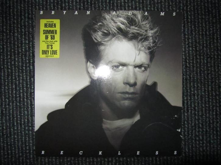 LP Bryan Adams - Reckless  1985 pop rock vinyl Summer of '69, Cd's en Dvd's, Vinyl | Pop, 1980 tot 2000, Ophalen of Verzenden