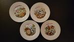 Kaasbordjes Limoges porselein France 4 stuks, Antiek en Kunst, Antiek | Porselein, Ophalen of Verzenden