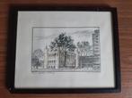 tekening in lijst en glas, Paleis Raadhuis Tilburg., Ophalen of Verzenden