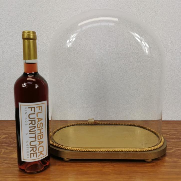 Antieke vintage grote glazen ovale stolp 510, Huis en Inrichting, Woonaccessoires | Stolpen, Zo goed als nieuw, Ophalen of Verzenden