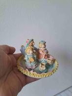 Mini serviesje van kunsthars met beren in jurken D10.5xH6.5, Ophalen of Verzenden, Nieuw, Beeldje of Figuurtje