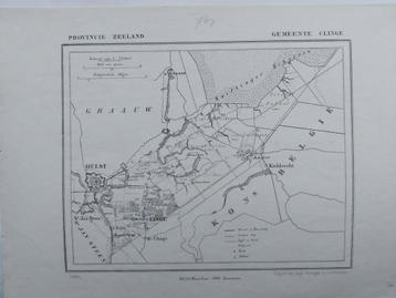 13 / Clinge Hulst Graauw Kieldrecht Litho uit 1866 J. Kuyper beschikbaar voor biedingen