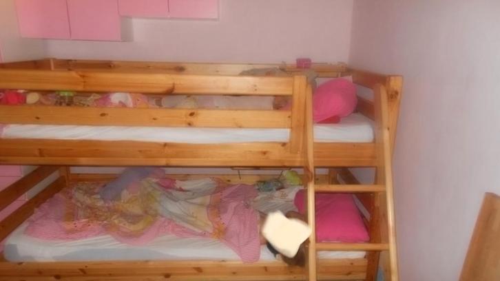 Flexa Stapelbed - Massief Hout, Kinderen en Baby's, Kinderkamer | Stapelbedden en Hoogslapers, Gebruikt, Stapelbed, Ophalen