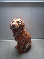 Groot beeld Midcentury Italiaans Porseleinen Tijger - 90cm, Ophalen, Zo goed als nieuw, Dier