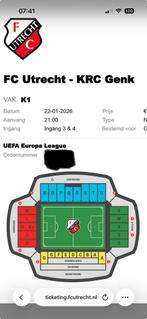 Fc utrecht - Genk europa leauge, Tickets en Kaartjes, Eén persoon