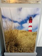 Ameland vuurtoren canvas schilderij, Ophalen, Zo goed als nieuw, Schilderij, 75 cm of meer