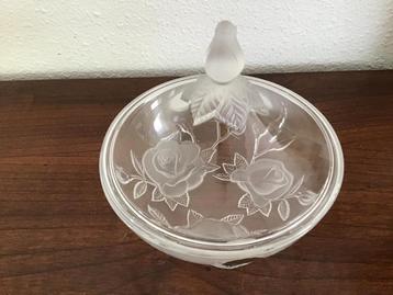 Kristallen Bonbonnière, bonbon schaaltje.Crystal d’Arques. beschikbaar voor biedingen