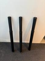 Set van 3 zwarte tafelpootjes, Huis en Inrichting, Tafelonderdelen, Tafelpoot, Minder dan 50 cm, Gebruikt, 100 tot 150 cm