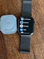 Apple Watch 7 (GPS+Cellular), 45 mm kast + RVS bandje, Apple Watch ⌚️, Zwart, IOS, Ophalen of Verzenden