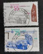 nvph 1451 - 1452 gestempeld Europa postkantoren 1990, Postzegels en Munten, Verzenden, Na 1940, Gestempeld