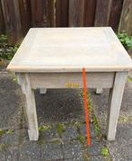 Houten vierkante bijzettafel, Ophalen, Gebruikt, Vierkant, Hout