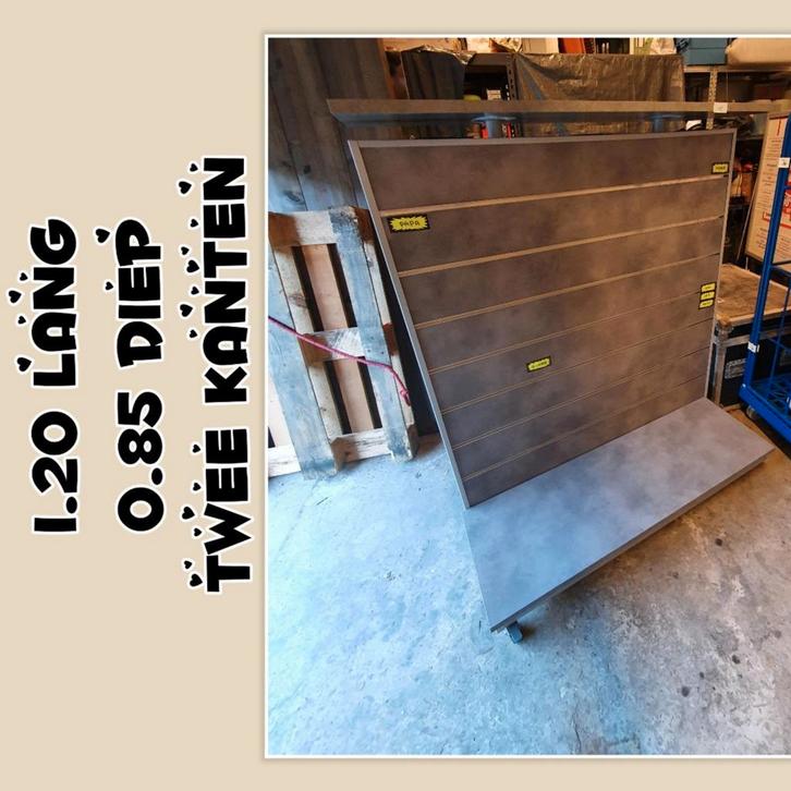 Verrijdbare winkelstelling + toebehoren, Doe-het-zelf en Verbouw, Overige Doe-het-zelf en Verbouw, Gebruikt, Ophalen