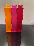 Set van 3 IKEA Skämt vazen vintage glas, Ophalen of Verzenden, Minder dan 50 cm, Rood, Glas