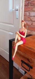 Retro Dame in een Wijnrode Badpak Beeld ♥️NIEUW♥️, Verzamelen, Beelden en Beeldjes, Ophalen of Verzenden, Nieuw, Mens