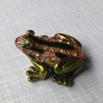 Sieradendoosje,kikker,swarovski Kristallen., Sieraden, Tassen en Uiterlijk, Broches, Ophalen of Verzenden, Zo goed als nieuw, Zilver