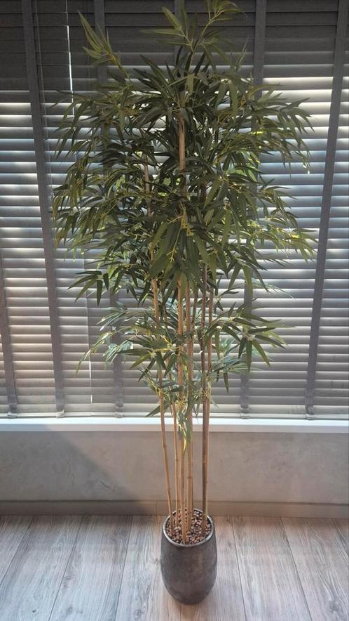 Grote kunst Bamboe, prachtige kwaliteit incl pot, Huis en Inrichting, Woonaccessoires | Kunstplanten en Kunstbloemen, Zo goed als nieuw