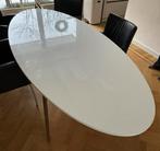 GRATIS ophalen - Eetkamertafel wit ovaal 220x105 cm, Huis en Inrichting, Tafels | Eettafels, Ophalen, Overige materialen, Gebruikt