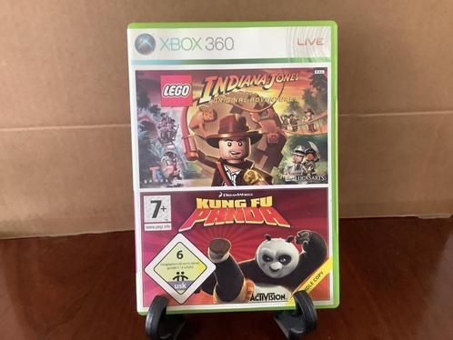 Xbox 360 Lego indiana jones en kungfu panda, Spelcomputers en Games, Games | Xbox 360, Zo goed als nieuw, Avontuur en Actie, 2 spelers