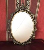 Barok spiegel koperen lijst antiek ovaal, Huis en Inrichting, Woonaccessoires | Spiegels, Nieuw, Minder dan 100 cm, Minder dan 50 cm