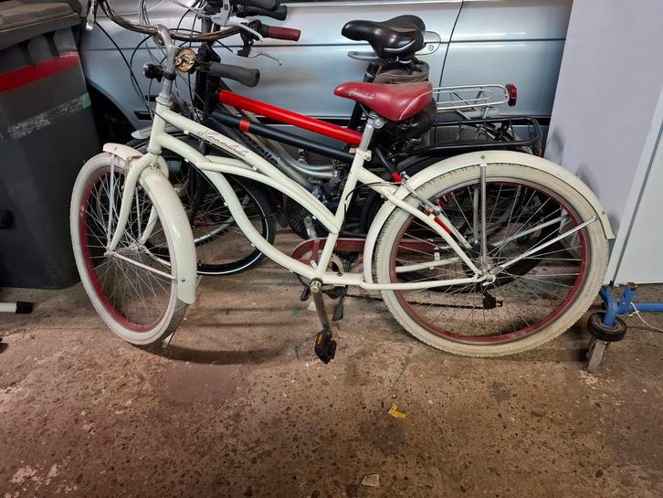 Witte Beachcruiser - Hanalulu, Fietsen en Brommers, Fietsen | Dames | Damesfietsen, Gebruikt, Overige merken, Ophalen