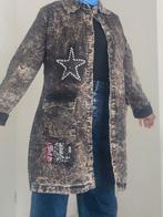 spijkerjasje met bont aan de binnenkant en geborduurde zakke, Ophalen of Verzenden, Zo goed als nieuw, Maat 38/40 (M), Blauw