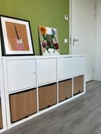 IKEA kallax blokken kast met manden en deurtjes (77x147 cm), Huis en Inrichting, Kasten | Dressoirs, Ophalen, Gebruikt, 100 tot 150 cm