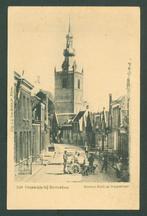 AK Overschie Nieuwe Kerk en Dorpsstraat met Hondenkar, Ophalen of Verzenden, Voor 1920, Ongelopen, Zuid-Holland
