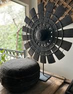 Oud houten ornament wiel India oosters sober sleets, Antiek en Kunst, Ophalen