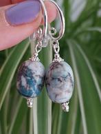 Oorbellen met prachtige Larimar #37918, Sieraden, Tassen en Uiterlijk, Verzenden, Zo goed als nieuw, Blauw, Zilver