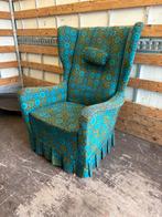 Geweldige retro bloemen fauteuil vintage, Ophalen, Gebruikt, 75 tot 100 cm, Retro vintage