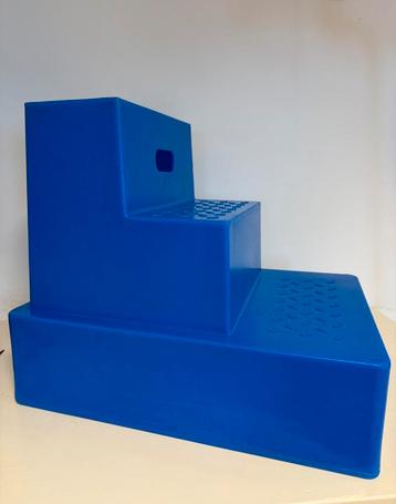 OPSTAP 3 TREDEN blauw ZGAN Kruk OPSTAPBLOK extra hoog! beschikbaar voor biedingen