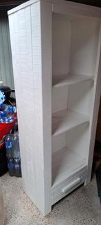 Woood Witte Boekenkast met Lade, Huis en Inrichting, Kasten | Boekenkasten, Ophalen, Gebruikt, Grenenhout, 50 tot 100 cm